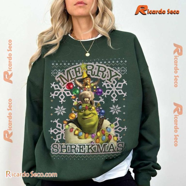 Funny Shrek Christmas Santa Xmas Unisex Sweatshirt-a RVI4cOZ