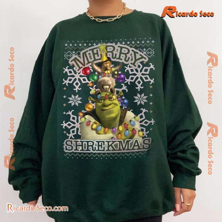 Funny Shrek Christmas Santa Xmas Unisex Sweatshirt-b V09jibG