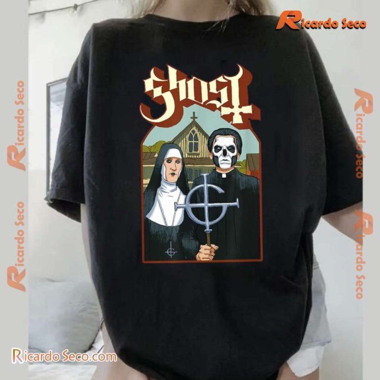 Ghost X Emeritus Goth Design Graphic Unisex T-shirt-a Mi5cnNW