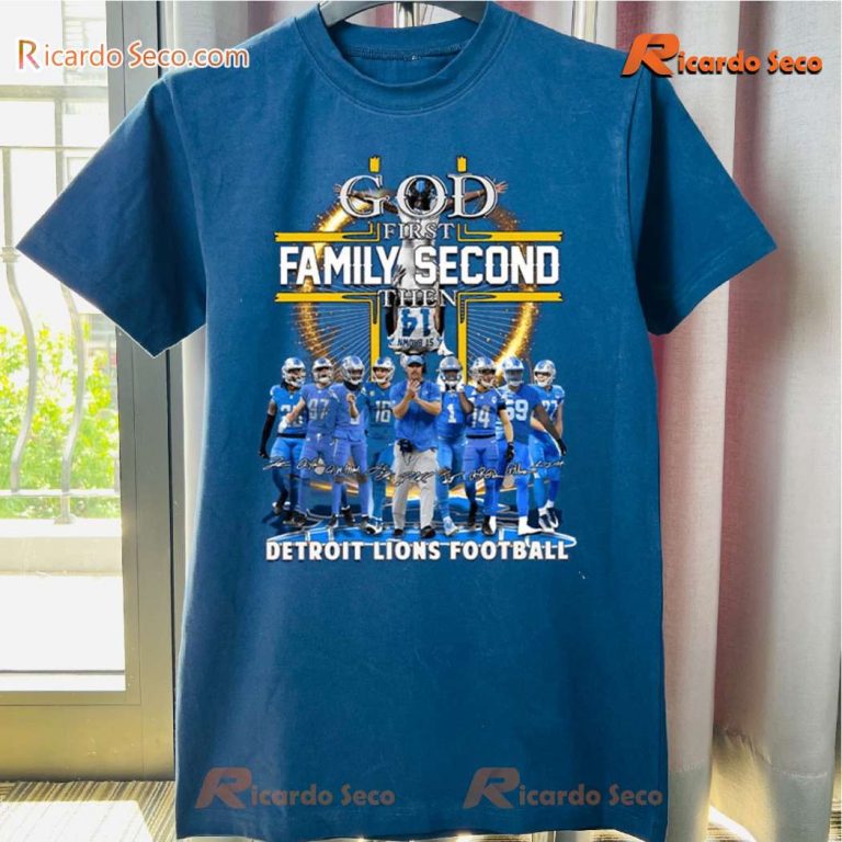 God First Family Second Then Detroit Lions Football St. Brown Headstand Unisex T-shirt-b Oz4cJue