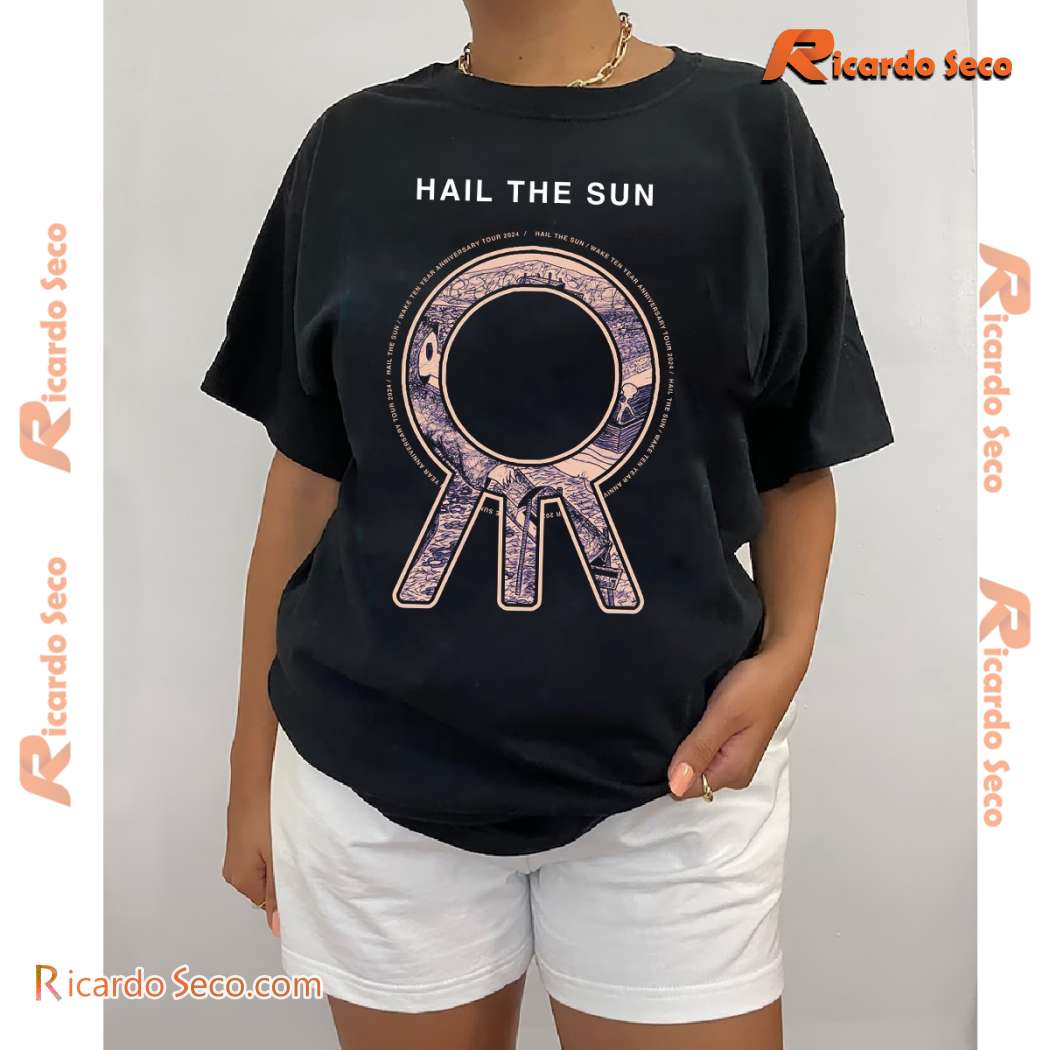 Hail The Sun Wake Anniversary Logo Graphic Classic Men Shirt QxqMXyV