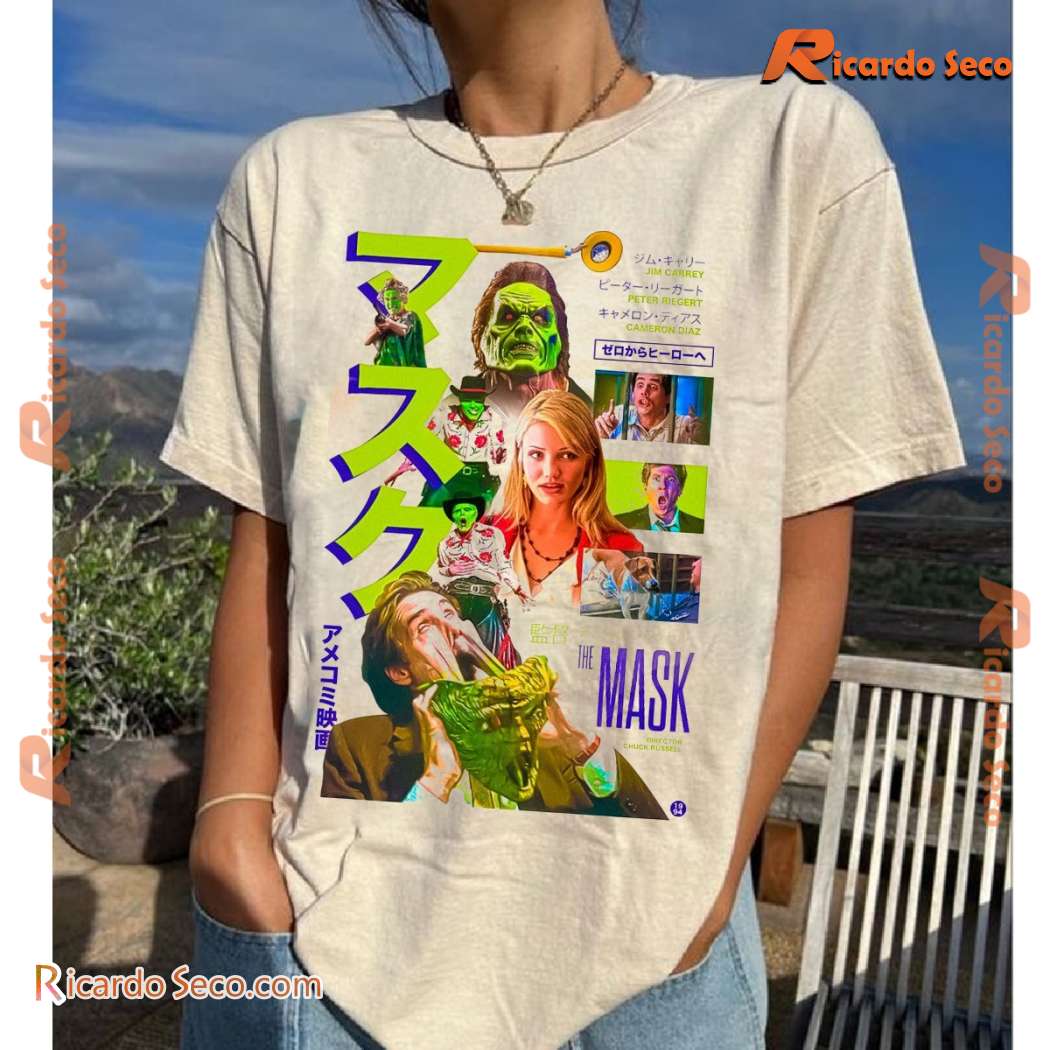 Japanese Poster For The Mask (1994) Gift For Movies Fan Classic Men Shirt ZcSIw2p