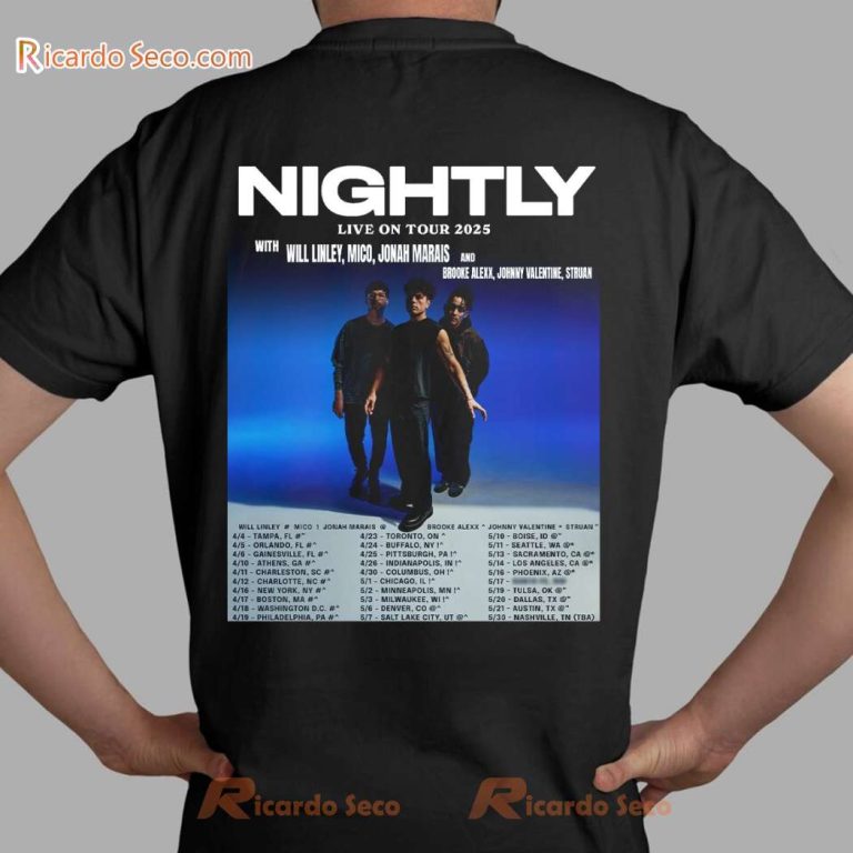 Jonah Marais Nightly Live On Tour 2025 Unisex T-shirt-c O4hedXn