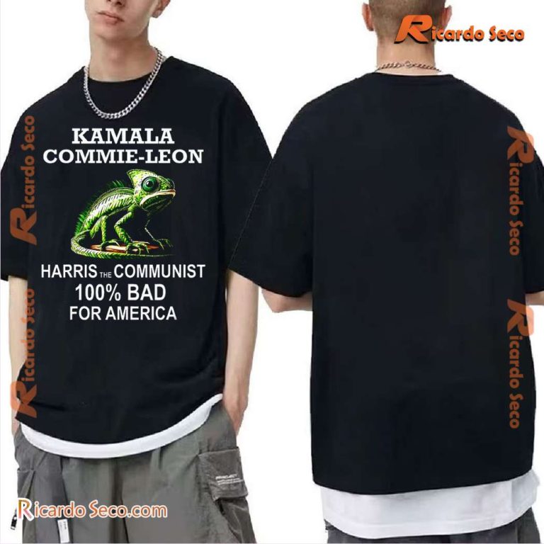 Kamala Commie-leon Harris The Communist 100% Bad For America Classic Ladies Tee-b fm1UqEc