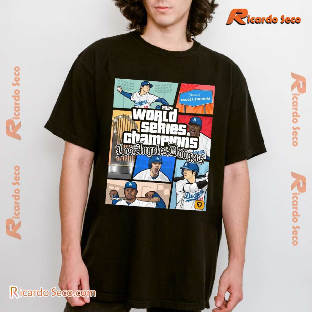 Los Angeles Dodger World Series Champions 2024 Funny Comic Unisex Shirt Qogi0r7