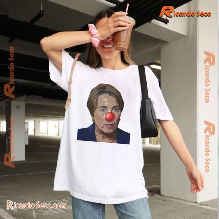 Maura Healey Cartoon Clown Nose Graphic Classic Men Shirt-b EHegQtG