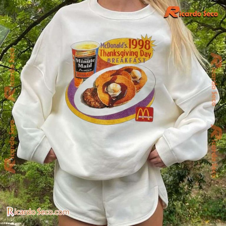 Mcdonalds 1998 Thanksgiving Day Breakfast Graphic Classic Men Shirt-b wqFrQcv