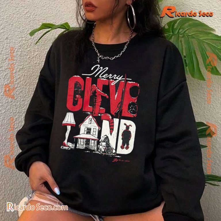 Merry Cleveland Story Xmas Unisex Sweatshirt-a RWpOs7A