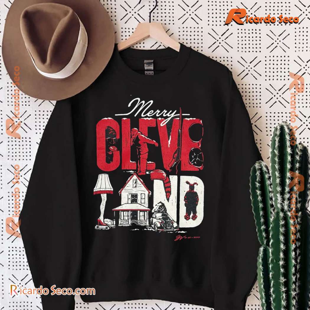 Merry Cleveland Story Xmas Unisex Sweatshirt g1PK42f