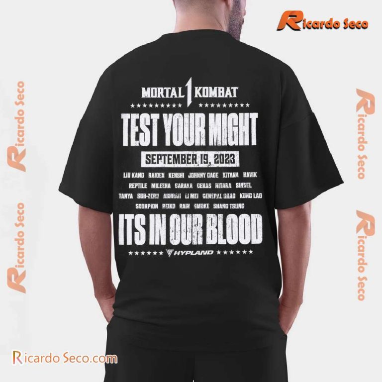 Mortal Kombat Liu Kang Test Your Might Its In Our Blood Classic Men Shirt vuownkV