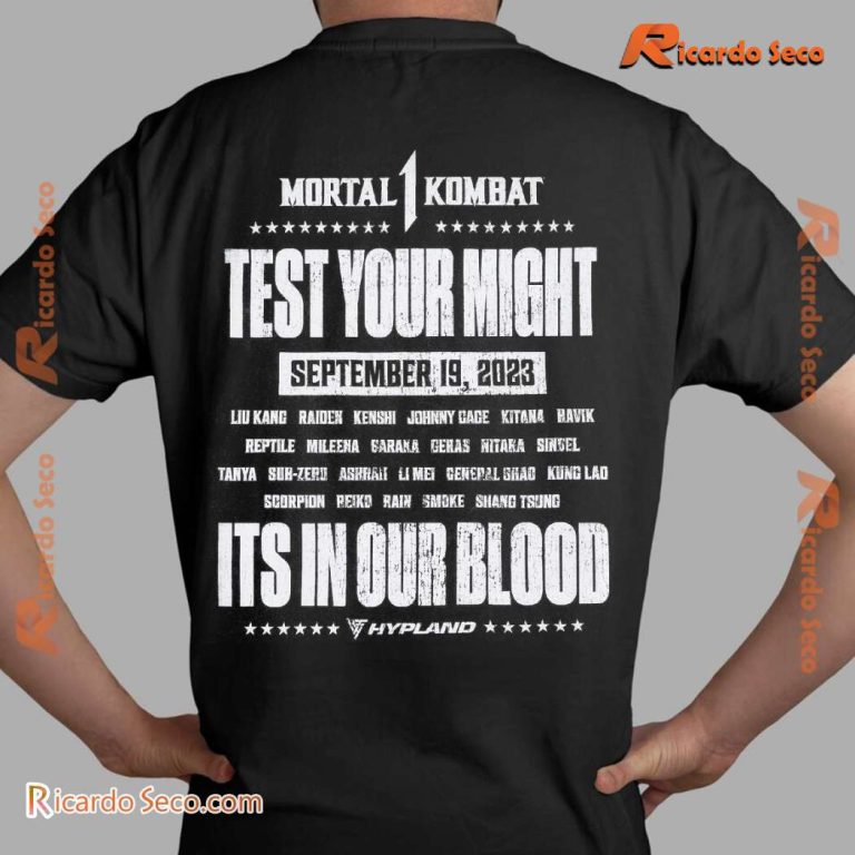 Mortal Kombat Liu Kang Test Your Might Its In Our Blood Classic Men Shirt-b 1tLiqnc