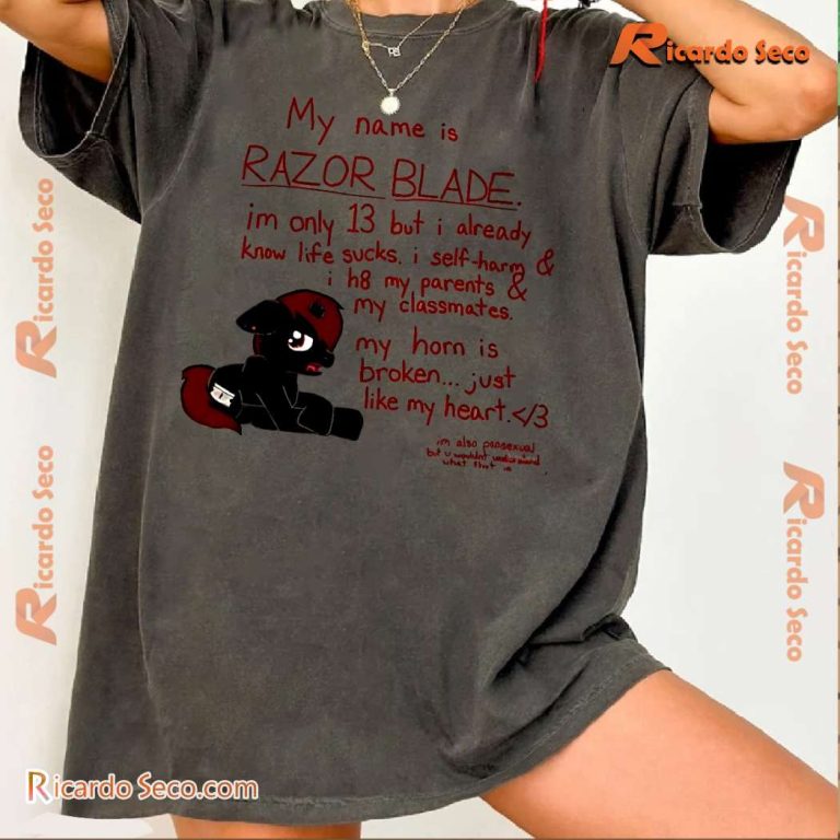 My Name Is Razor Blade Unisex T-shirt-a m9nxcNs