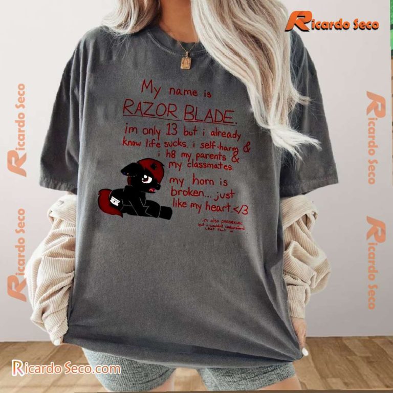 My Name Is Razor Blade Unisex T-shirt Ri0QDFP