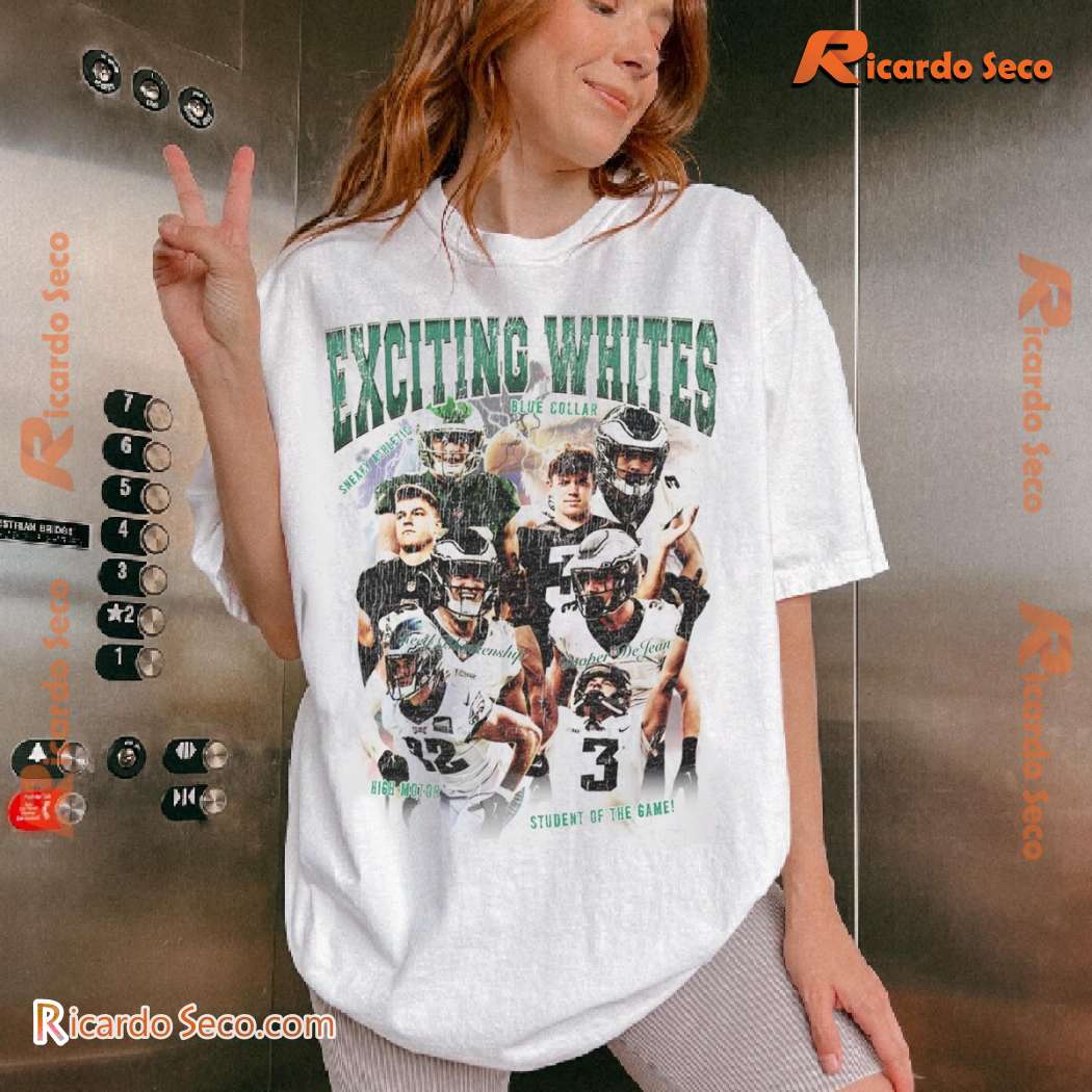 NFL Philadelphia Eagles Reed Blankenship & Cooper Dejean Eagles Exciting Whites Classic Men Shirt-b 3IeKWpz