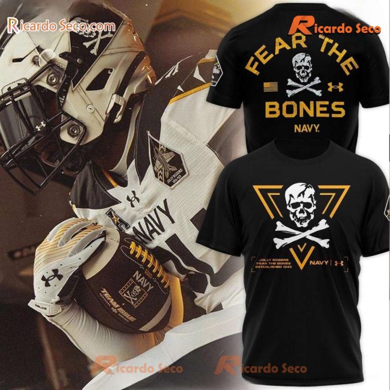 Navy Midshipmen Rivalry Fear The Bones Unisex T-shirt yqX3kCs