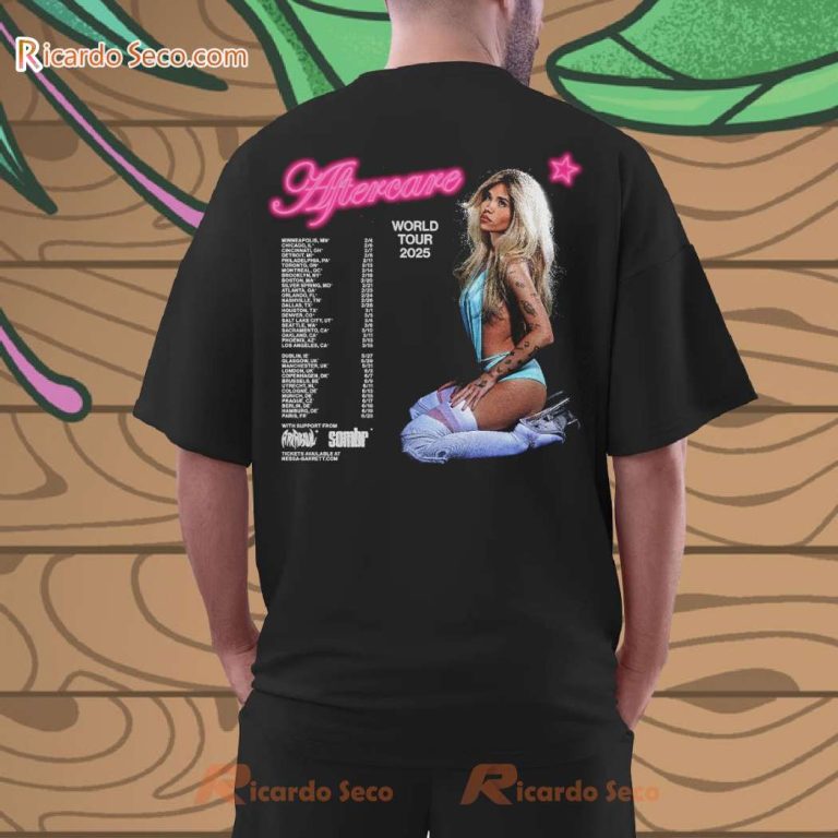 Nessa Barrett Aftercare World Tour 2025 Gift For Fan Unisex T-shirt-b 1amyMWq