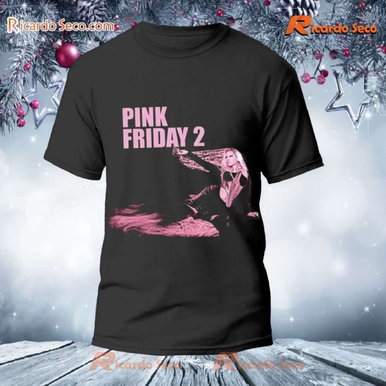 Nicki Minaj Pink Friday 2 Tour Merch Black And Pink Classic Ladies T-shirt-b NKcqjgb