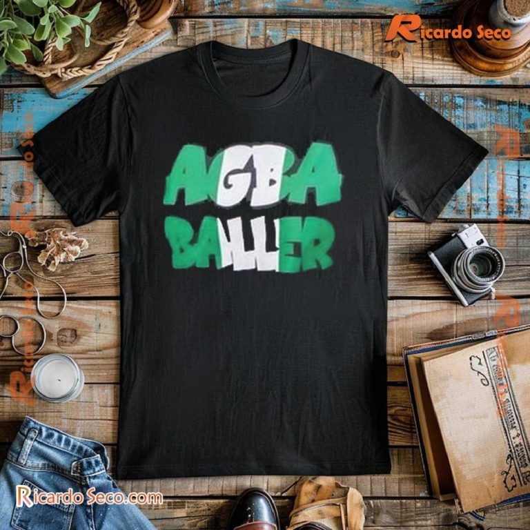 Nigeria Agba Baller White And Green Graphic Classic Men Shirt-a sVKhLQ5