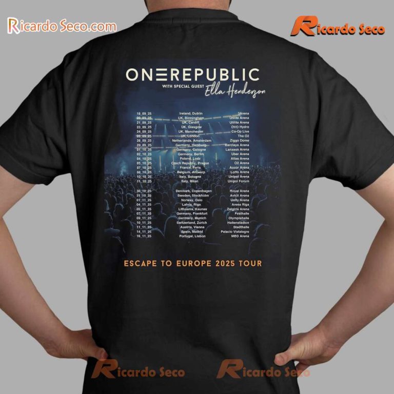 Onerepublic Escape To Europe Tour 20254 Classic Men Shirt-a MX9IOcy