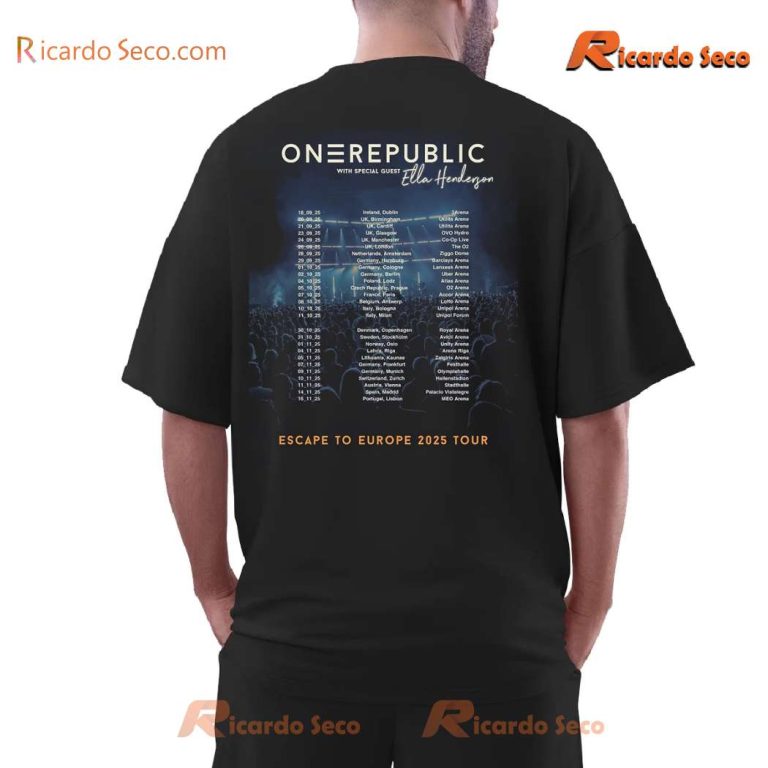 Onerepublic Escape To Europe Tour 20254 Classic Men Shirt-c Vk6XJso