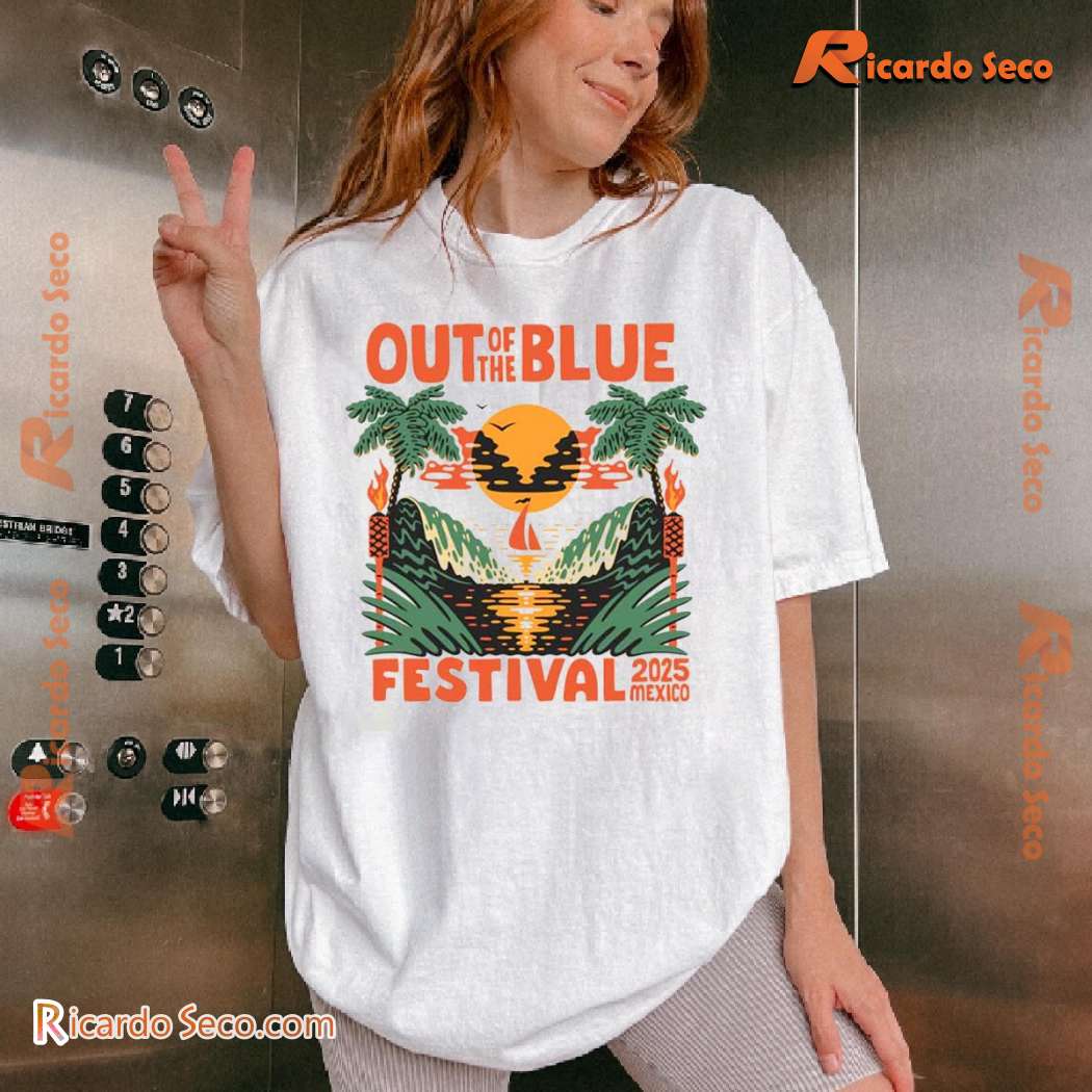 Out Of The Blue Festival Mexico 2025 Waves Unisex T-shirt, Long Sleeve-a Out Of The Blue Festival Mexico 2025 Waves Unisex T-shirt, Long Sleeve-a ZISjG7v