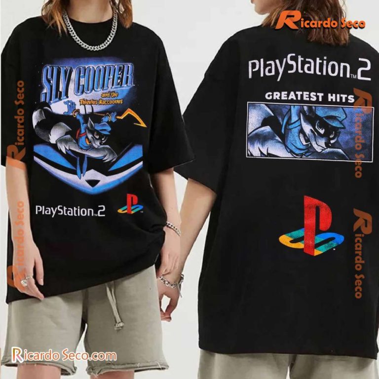 Playstation 2 Sly Cooper And The Thievius Raccoonus Greatest Hits Classic Men Shirt hJusH4y