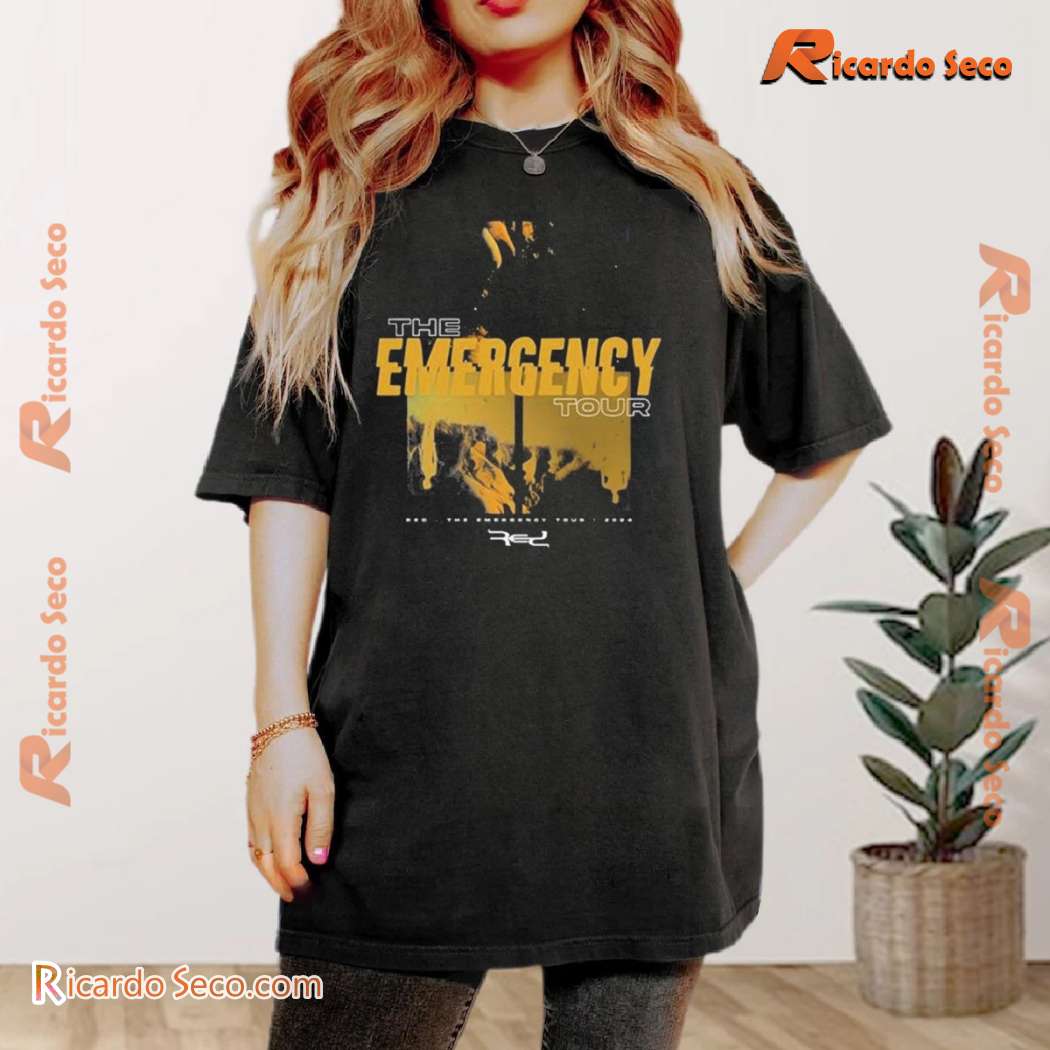 Red The Emergency Tour 2024 Gift For Fan Classic Men Shirt XIdvQ0F