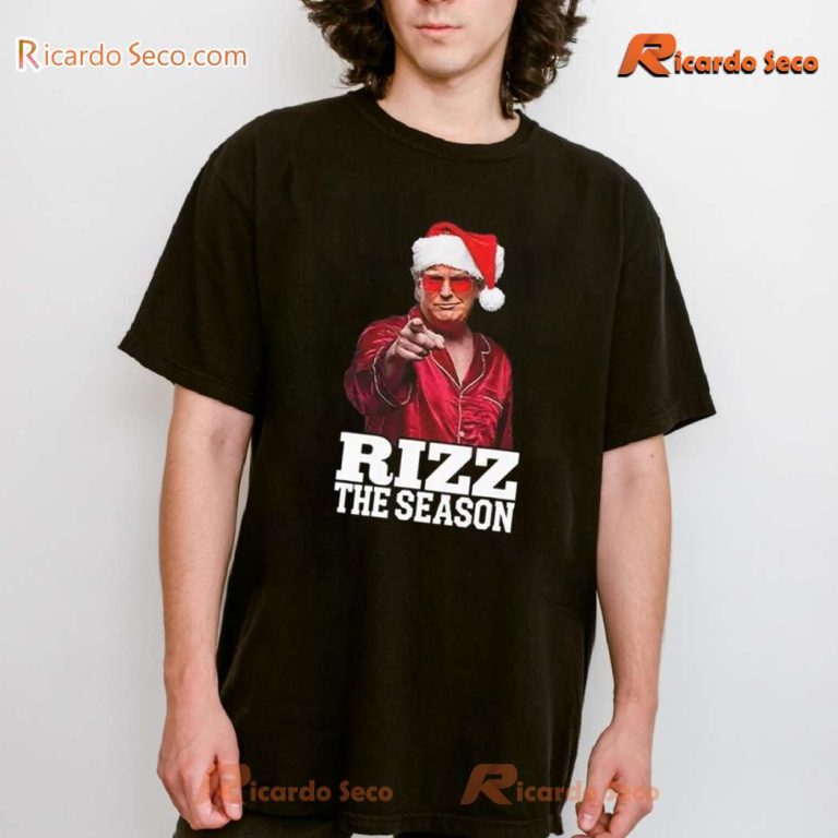 Rizz The Season Trump Christmas Santa Pajama Xmas Unisex T-shirt-b TcXKfE7