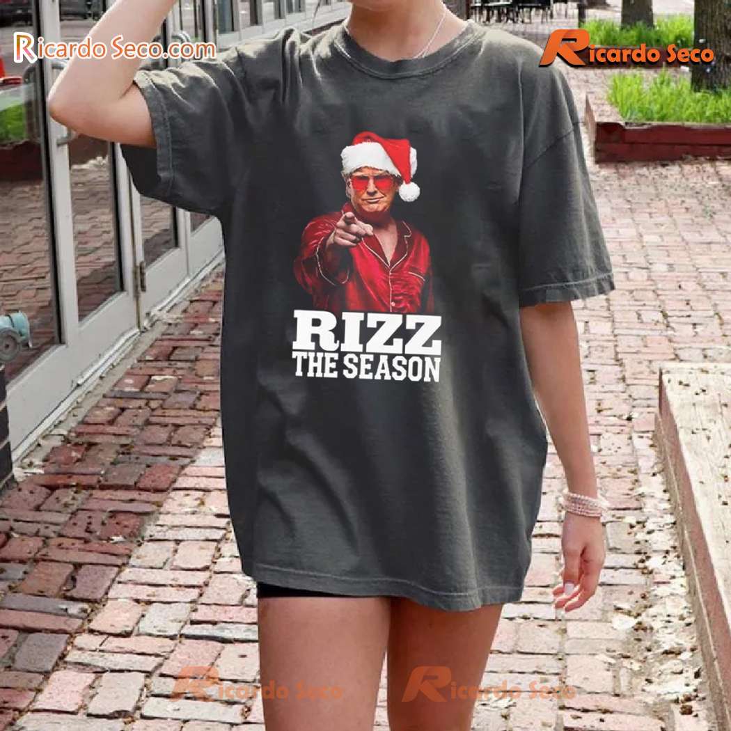 Rizz The Season Trump Christmas Santa Pajama Xmas Unisex T-shirt BXEQ3Dh