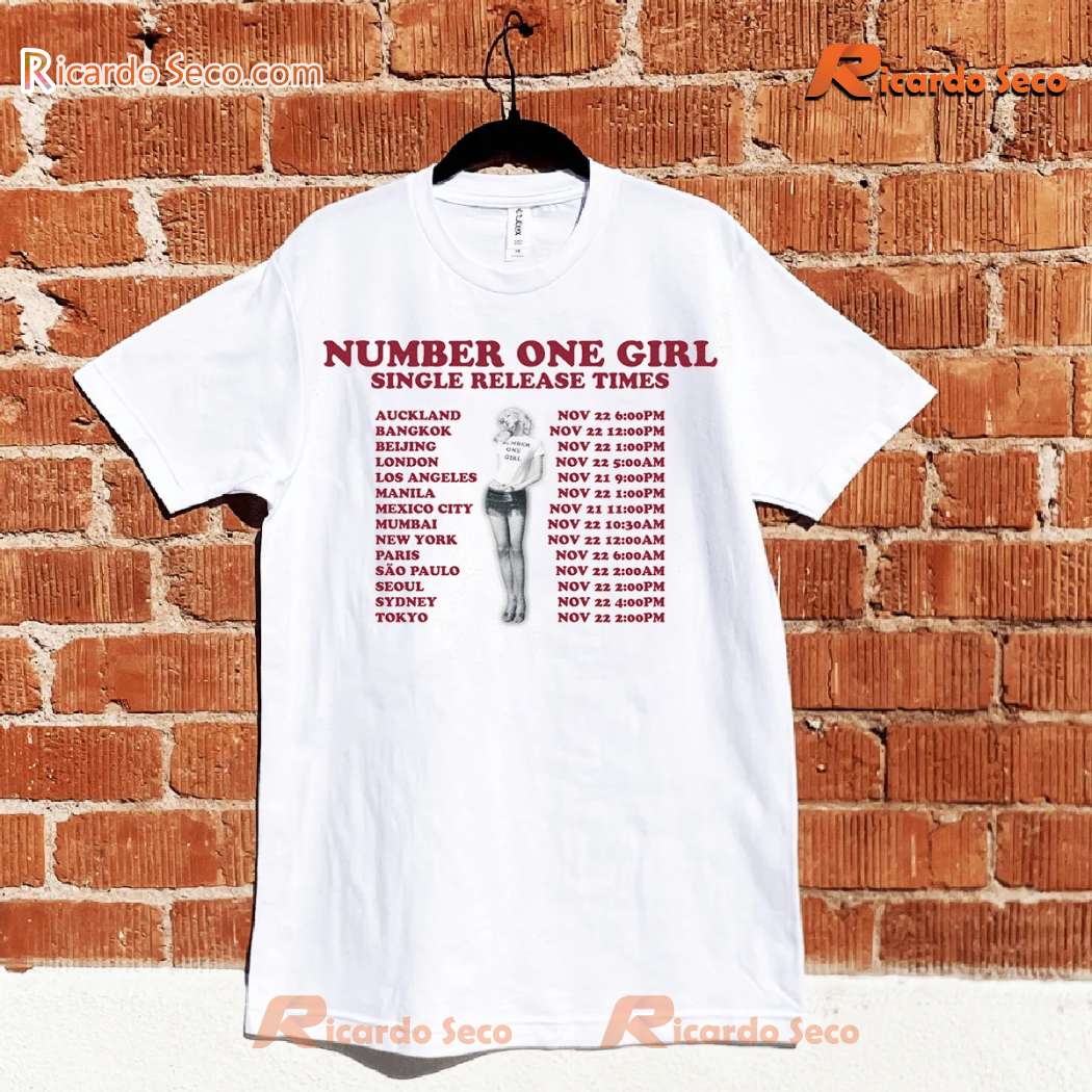 Rosé Number One Girl Single Release Times Unisex T-shirt 0RvNBTx