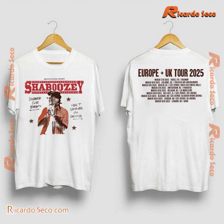 Shaboozey Europe Uk Tour 2025 Dates Schedule Two Sided Classic Men Shirt ZFArTca