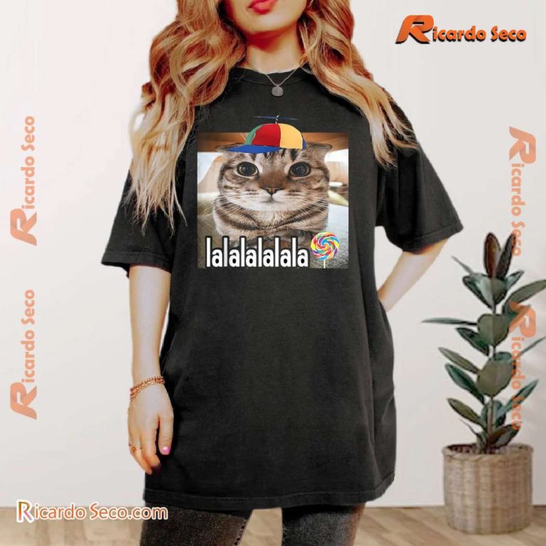 Silly Cat With Lollipop Meme Unisex T-shirt-a DYnBjG8