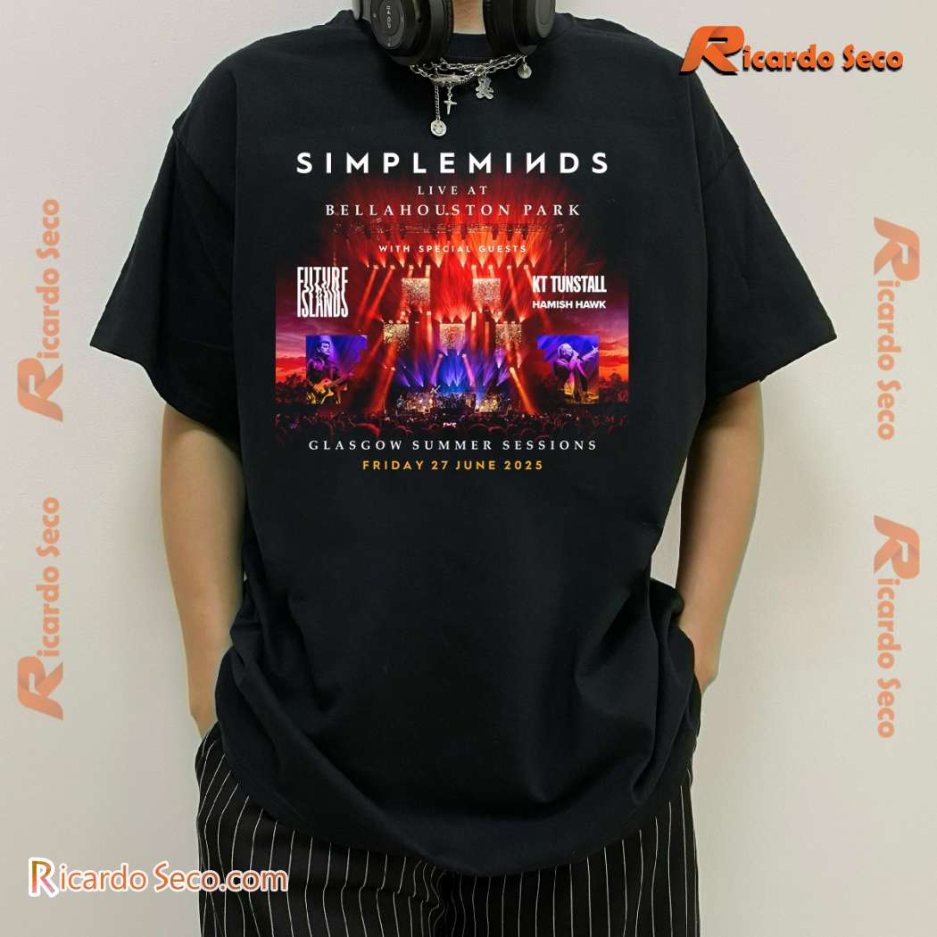 Simple Minds At Bellahouston Park Glasgow Summer Sessions 2025 Classic Men Shirt RPY0l4y