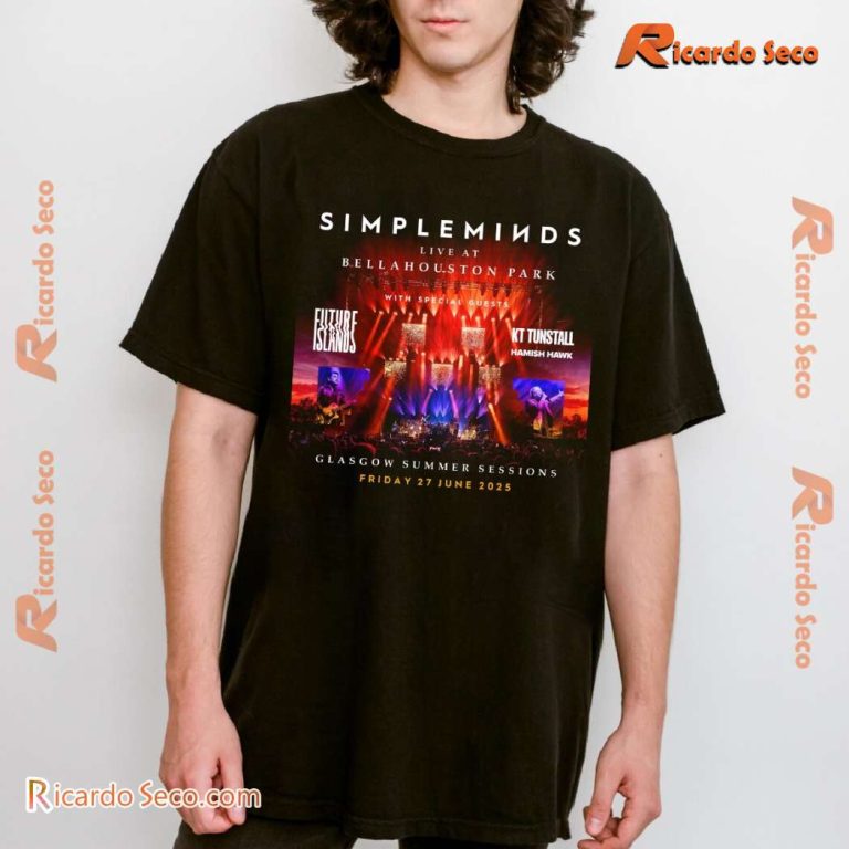 Simple Minds At Bellahouston Park Glasgow Summer Sessions 2025 Classic Men Shirt-b ZTn8oPX