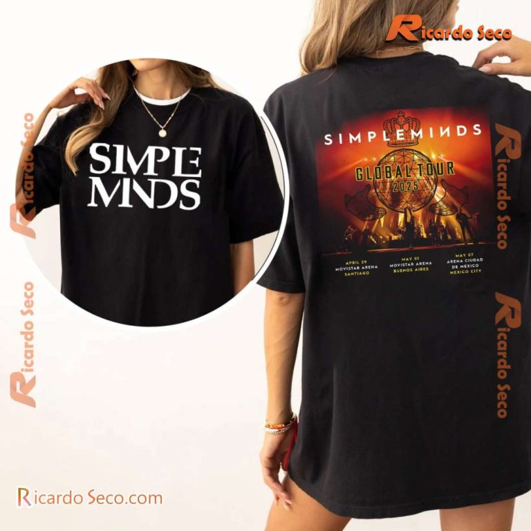 Simple Minds Returns To Mexico With Their Global Tour 2025 Classic Men Shirt U2QWBL3