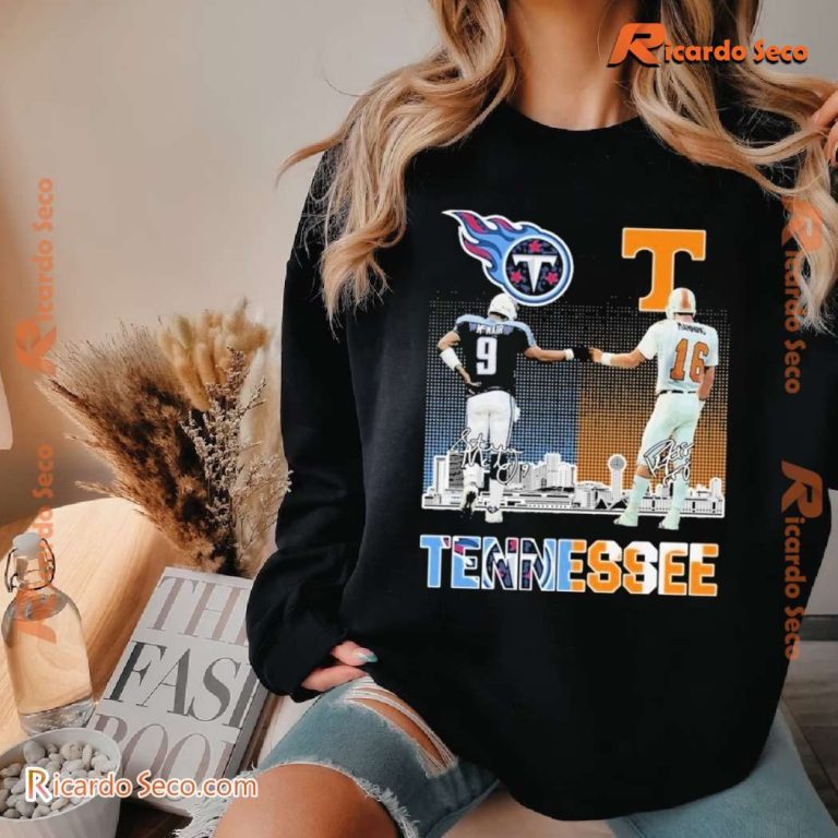 Tennessee Titans X Tennessee Volunteers Signature Classic Men Shirt ihg7S1L