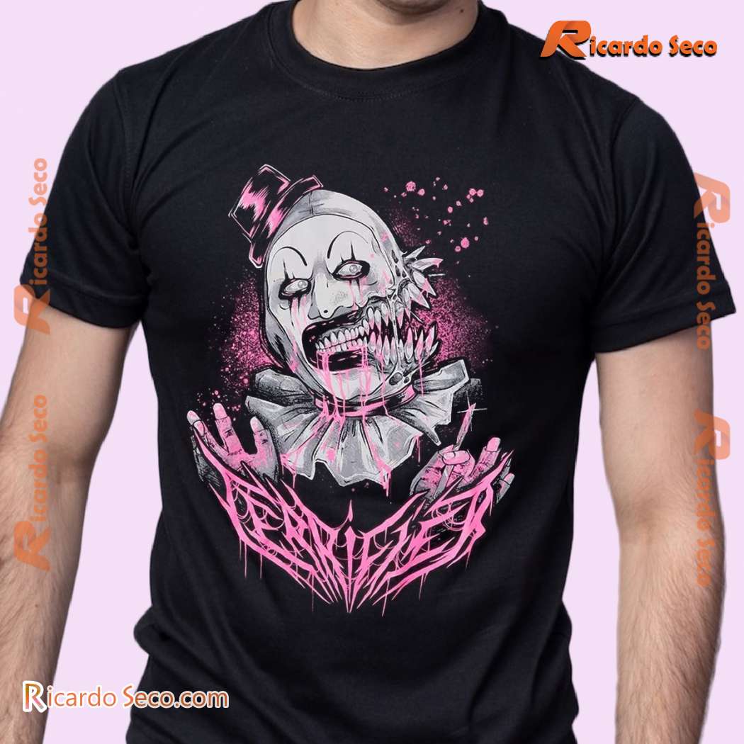 Terrifier 2 Art The Clown Pink Drips Classic Men Shirt whm3jiH