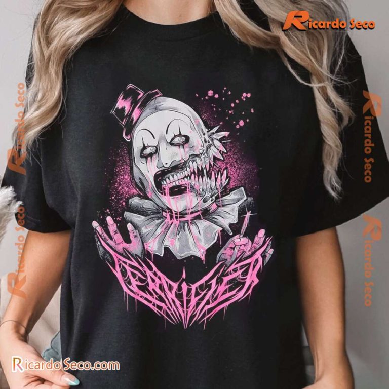 Terrifier 2 Art The Clown Pink Drips Classic Men Shirt-a E4NI5ir