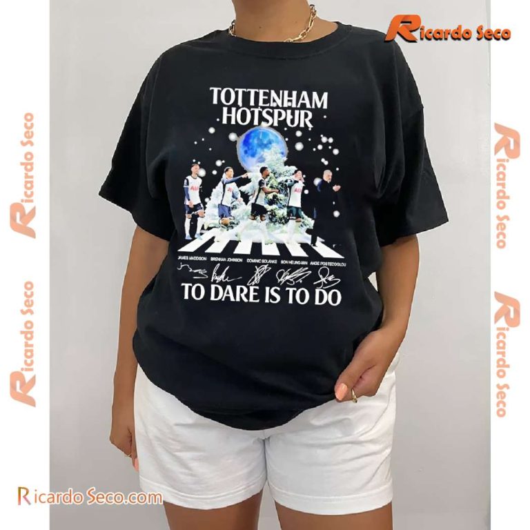 Tottenham Hotspur To Dare Is To Do Merry Christmas Graphic Unisex T-shirt-a QBGMFqv