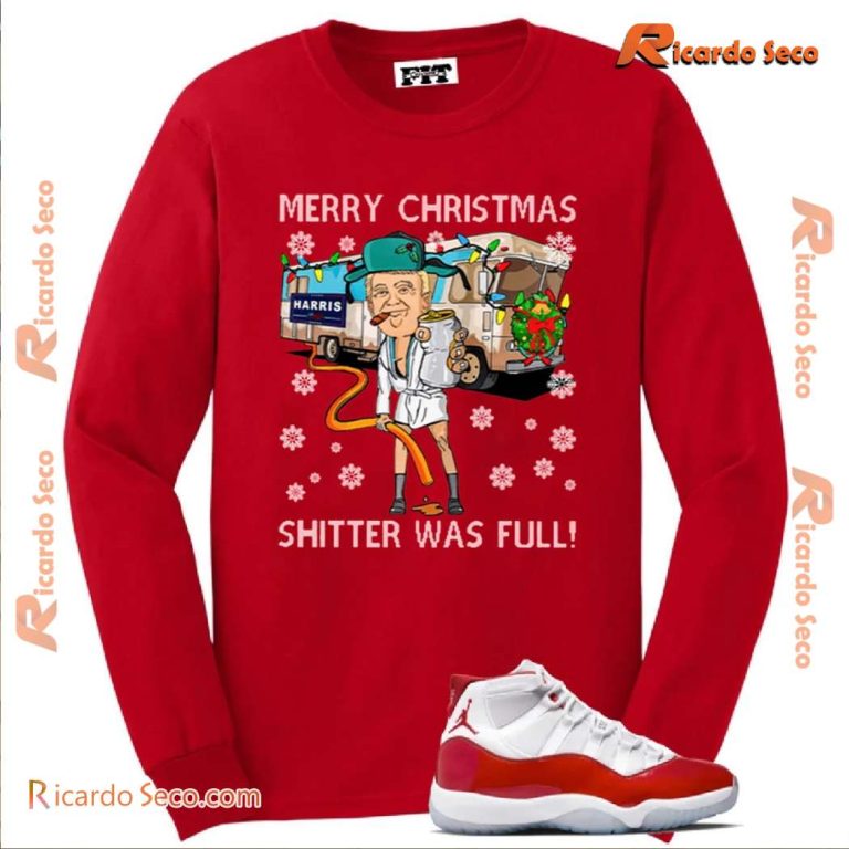 Trump Merry Christmas Shitter Was Full Unisex Sweater-b RxByat2