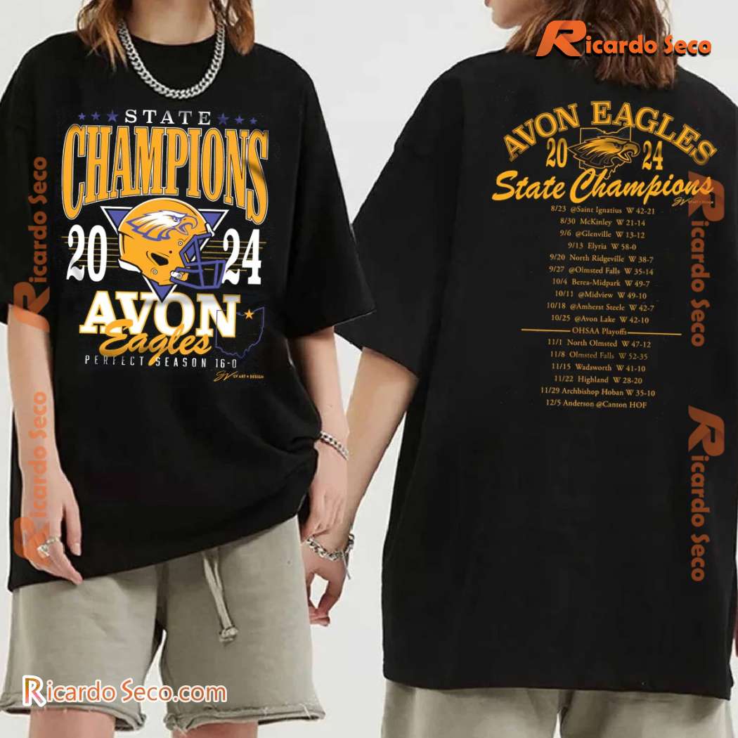 Avon Eagles Perfect Season 16-0 State Champions 2024 Unisex Long Sleeve 0aSHCoL