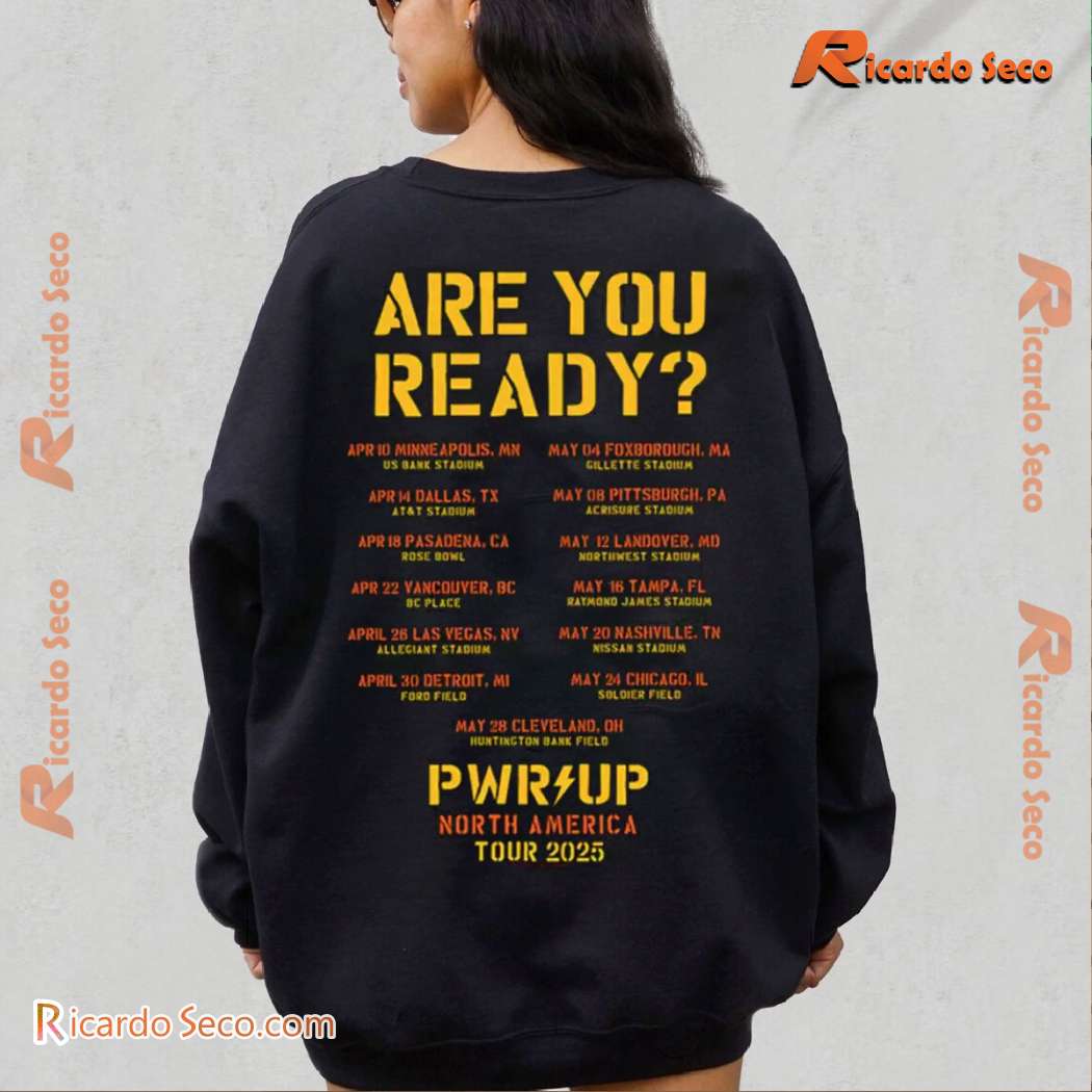 ACDC Pwr Up 2025 Tour Dates Classic Men Shirt jlvucFI