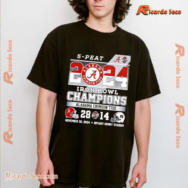 Alabama Crimson Tide 2024 Iron Bowl Champions Classic Men Shirt vEes1FA