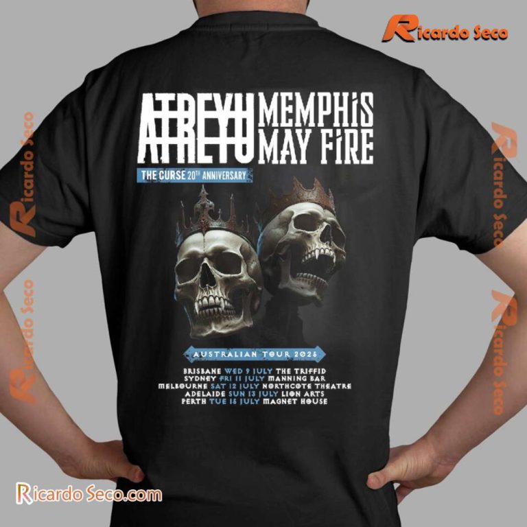 Atreyu With Memphis May Fire The Curse 20th Anniversary Tour 2025 Unisex T-shirt-c 04PUHhm