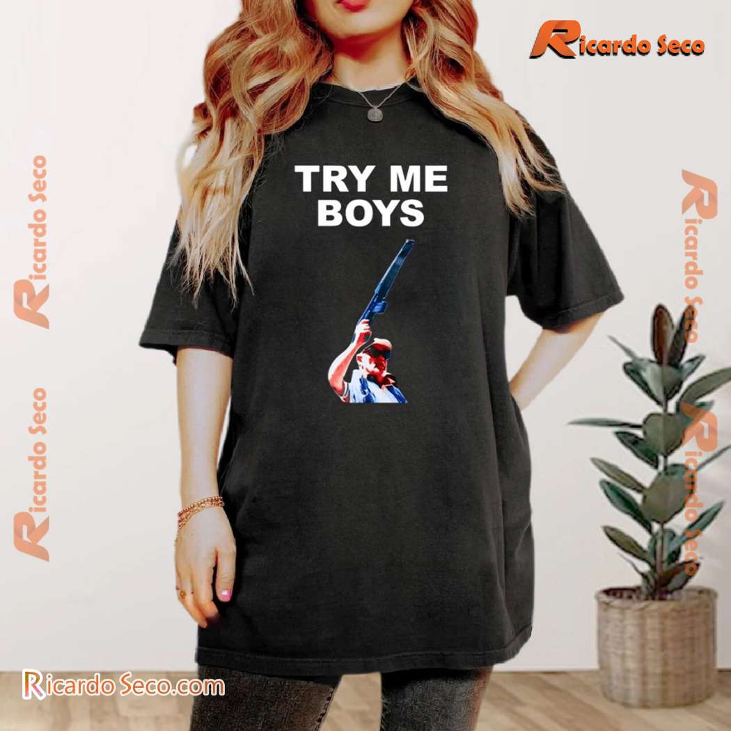 Carl Niehaus Try Me Boys Graphic Classic Men Shirt cRxq4JM