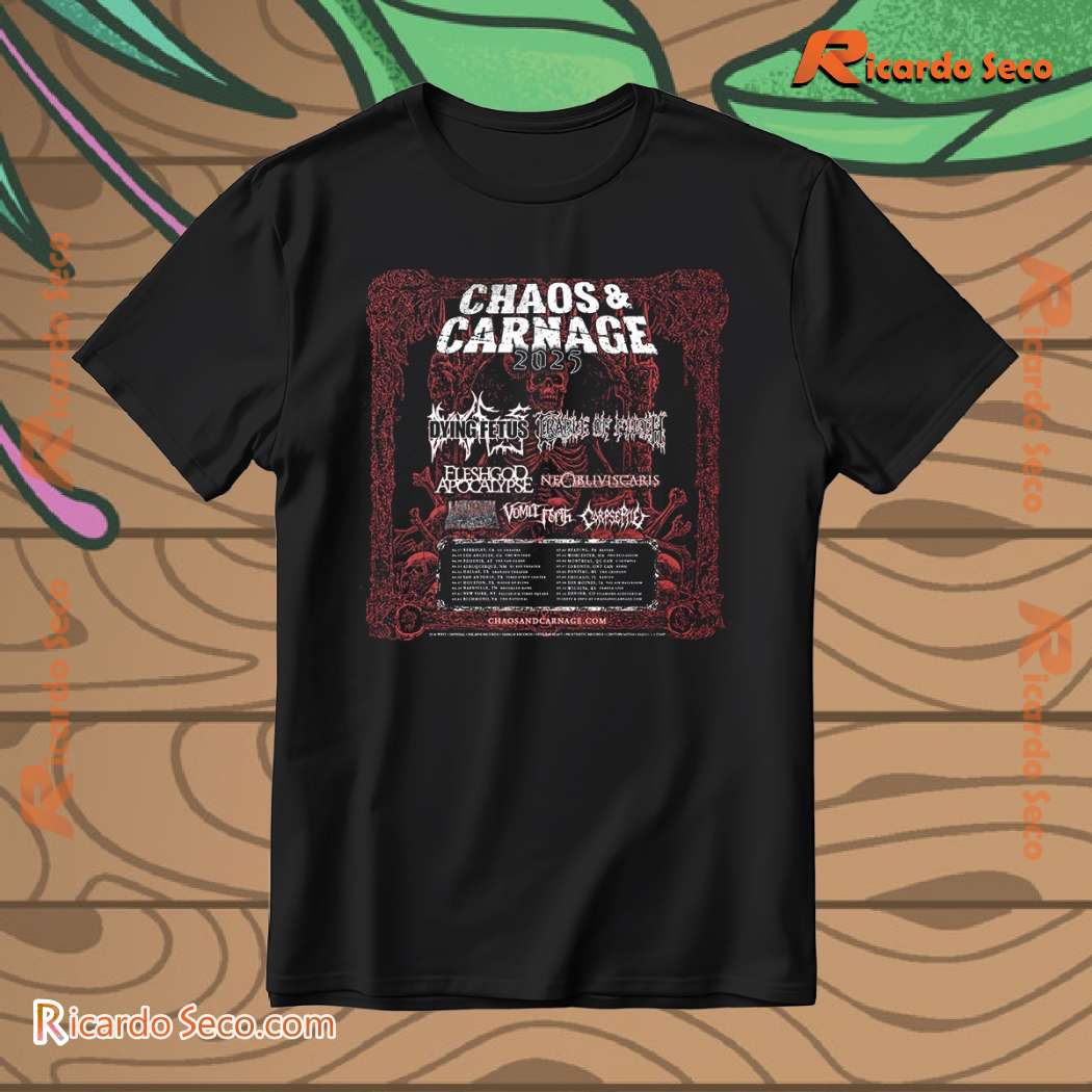 Chaos & Carnage Tour 2025 Gift For Fan Graphic Classic Men Shirt BNjYowm