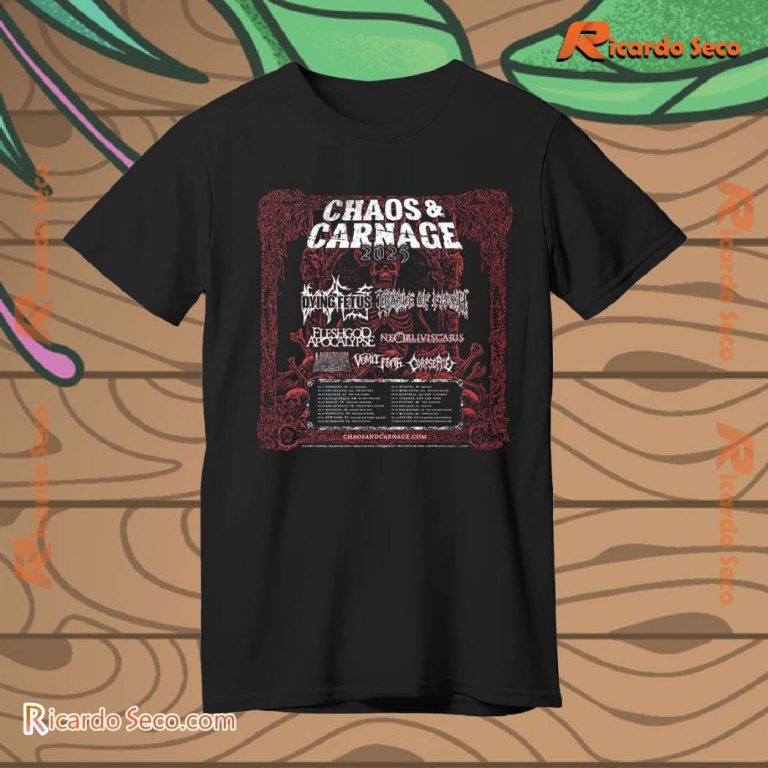 Chaos & Carnage Tour 2025 Gift For Fan Graphic Classic Men Shirt-a KnTVDbB