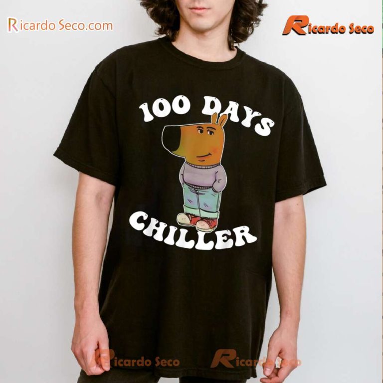 Chill Guy 100 Days Chiller Graphic Unisex T-shirt-b reUJw95