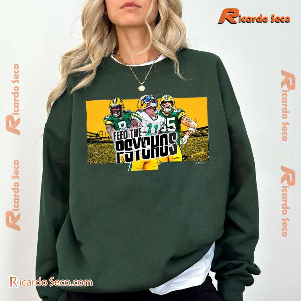 Green Bay Packers Feed The Psychos Classic Men Shirt qvwY4sW