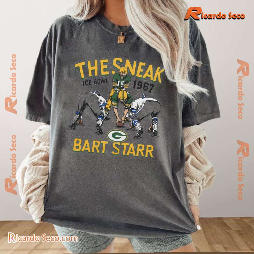 Green Bay Packers The Sneak Ice Bowl 1967 Bart Starr Graphic Classic Men Shirt Uma8Gjf